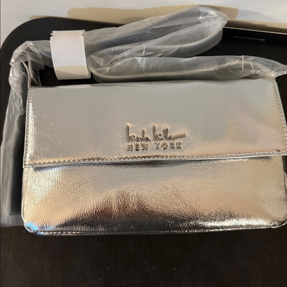 Nicole Miller NWT Silver Crossbody
